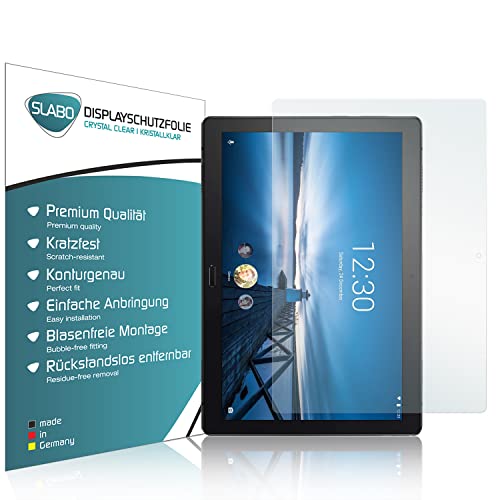Slabo 2 x Protector de Pantalla Compatible con Lenovo Tab P10 (10,1') lámina de Protectora Ultra Transparente