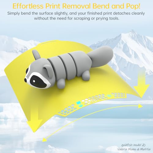 Image of BIQU CryoGrip Pro Glacier-Yellow 257x257MM for Bambu-Lab P1P /P1S /P2S /X1C /X1E /A1 3D Printers Panda Build Plate Double Sided Upgrade Removable Surface Platform