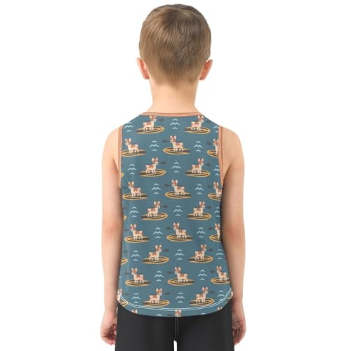 Baby Boys Sleeveless Tank Top Boating Cat Toddler Athletic Vest 3-10T3