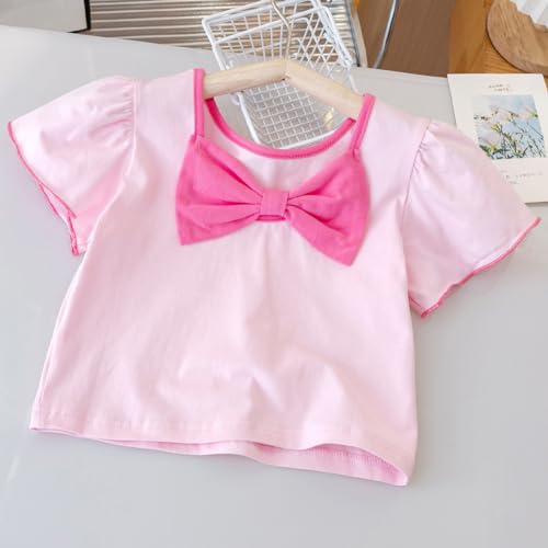 Image of Peacolate 2-7 Years Summer Clothing Set 2pcs Short Sleeve Bowknot T Shirt and Tutu Skirt