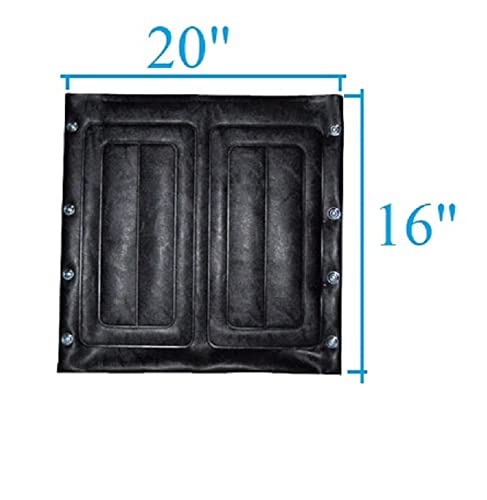 Healthline Universal Wheelchair Seat Upholstery Vinyl, Wheelchair Replacement Seat Cover, Black (20 X 16) #TOP3
