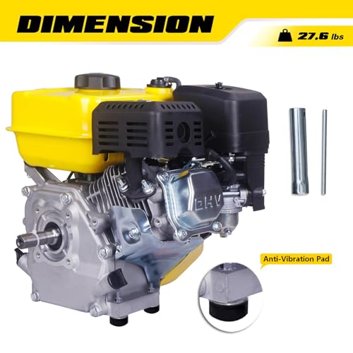 Aceup Energy 7HP 212cc Gas Engine Horizontal Shaft, 4 Stroke OHV Gas Motor, Shaft 3/4" (19mm) Diameter Recoil Start