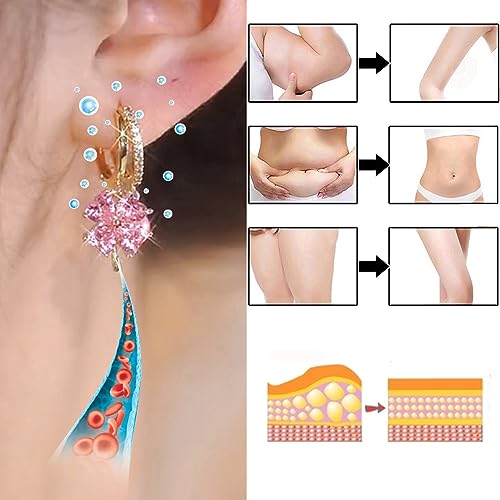 Lymphatic Earrings for Women Clip On Ear Cuff Non Piercing Spiral Lucky Cloud Four Leaf Flower Crystal Minimalist Fashion Jewelry Christmas Birthday New Year Gifts by HUASAI - Image 4