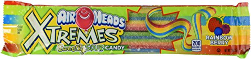 Airheads Extremes Sour Candy, Rainbow Berry, 2 Ounce (Pack of 4 Individual Packages)