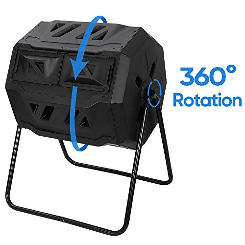 image for Nova Microdermabrasion Large Composting Tumbler 43 Gallon Capacity Com