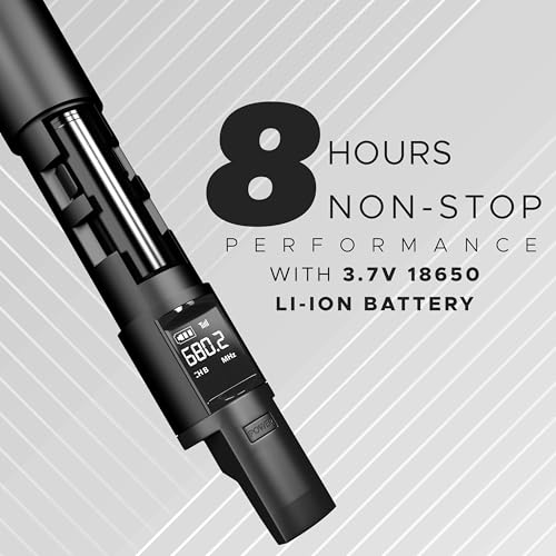 Image of DIGIMORE Dual Wireless Microphone System | 324ft Range | Metal Body | Cardioid Pickup | XLR Bal + 6.35mm UnBal Outs | for Singing, Live Events, Church, DJ & Karaoke (D-310 Pro)