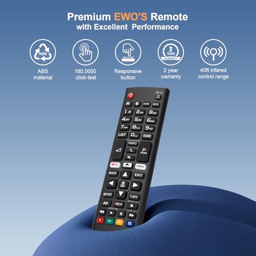 Image of EWO'S Replacement Remote Control for LG AKB75095308