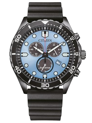 Citizen At2567-18L - Orologio Da Uomo, Con Cronografo A Energia Solare, 43 Mm, In Acciaio Inox Con Elastico