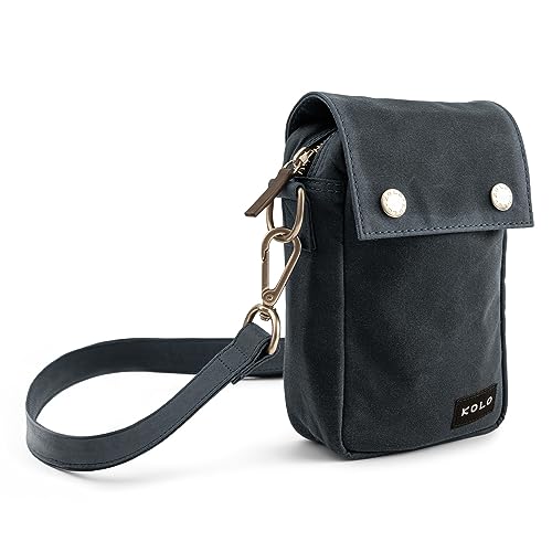 Kolo Ellis Cross-Body Shoulder Bag, Organic Waxed Cotton Canvas, Small