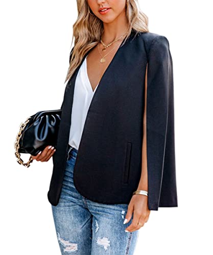 Blazer Jackets for Women Casual Lapel Split Sleeve Open Front Casual Jacket Coat Workwear