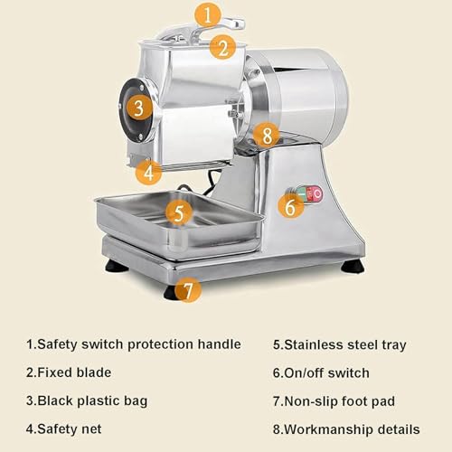 Rallador eléctrico comercial de queso 550W con contenedor miniatura 4