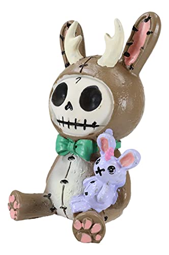 Ebros Gift Furrybones Christmas Bun Bun Jackalope Jackrabbit Antelope Skeleton With Unicorn Horned Rabbit Figurine Furry Bones Skulls Skeletons Halloween Sculpture #TOP6