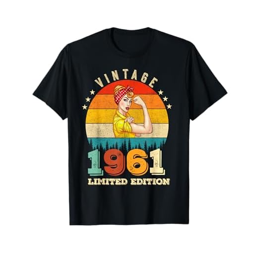 Vintage 61 Cumpleaños 1961 Edición Limitada Mujeres 61 Años Camiseta
