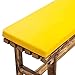 Miękka poduszka na ławkę ze skóry PU, poduszka na krzesło, 150 x 30 cm, antypoślizgowa, wodoodporna mata do siedzenia, zdejmowana meble, ławka do siedzenia, do użytku wewnątrz i na zewnątrz, do ogrodu, na patio, żółta