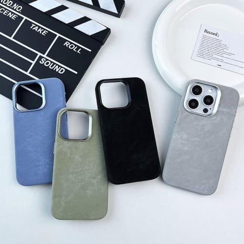 Housse de protection de luxe iPhone 15 Pro cuir bleu - 2
