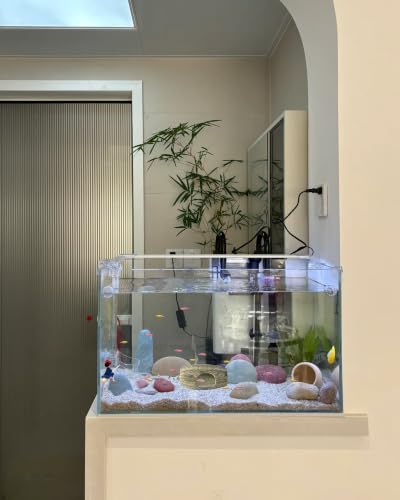 Image of Ceramic Aquarium Decor Green Tall Cactus Betta Fish Tank Cave