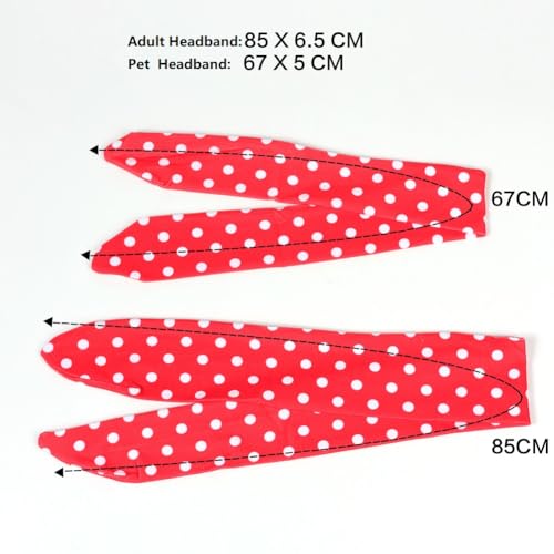 2 Pack Diademas para Perro y Mujer con Lazo Ajustable miniatura 6