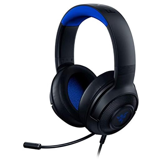 Razer Kraken X Ultralight Gaming Headset: 7.1 Surround Sound - Lightweight Aluminum Frame - Bendable Cardioid Microphone - for PC, PS4, PS5, Switch, Xbox One, Xbox Series X|S, Mobile - Black/Blue