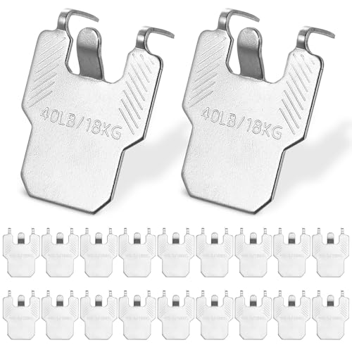 20 Pcs Ganchos para Cuadros con Garras, Colgar Cuadros Sin Agujeros 18 kg, Ganchos de Pared Sin Taladro para espejos de yeso, para colgar cuadros, pósteres, marcos de fotos y obras de arte