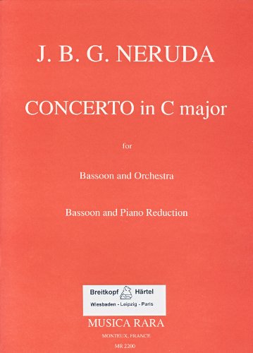 Partition Concerto in C Neruda basson piano pour audition et concert classique