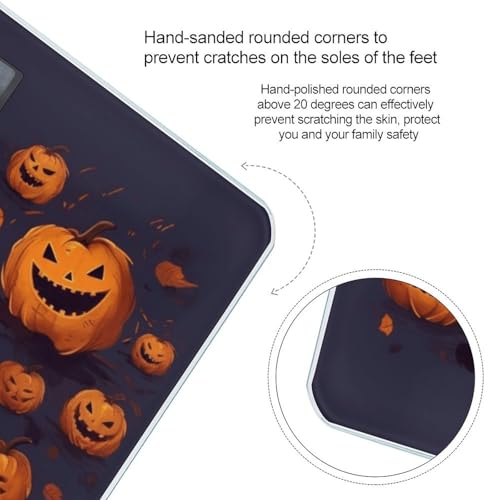 Báscula de baño digital con diseño calabaza Halloween miniatura 4