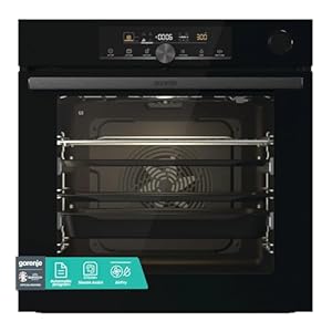 Gorenje 738009 OptiBake Advanced BSA 6747 A04BG Einbau-Backofen / 77L / Heißluft/AutoBake/Touch Bedienung/Bratenthermometer... & Open/SteamAssist/StepBake/P... 300°C/schwarz