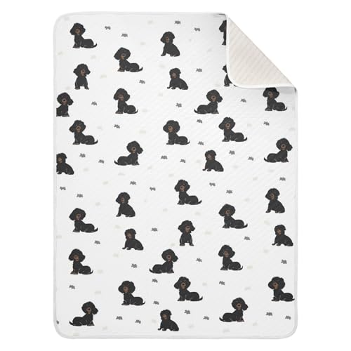 Black Dog Spots Baby Swaddle Blanket for Boys and Girls, Muslin Baby Receiving Swaddle Blanket, Soft Cotton Nursery Swaddling Blankets for Newborn Toddler Infant
