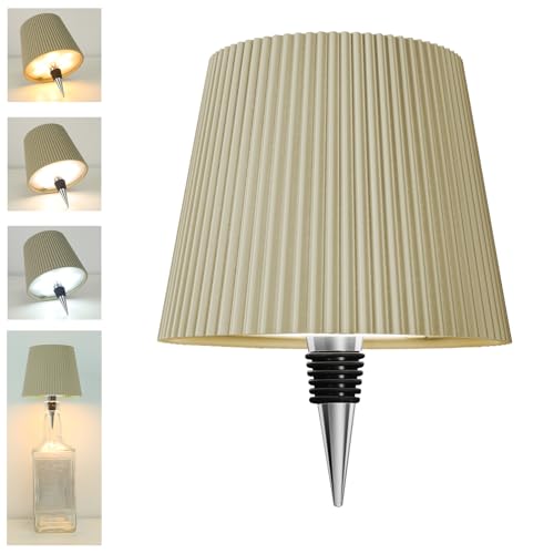 Beaeet Lámpara de botella LED sin cables, regulable táctil 3 colores, recargable por USB-C,...