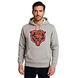 NFL Sudadera Hoodie Chicago Bears Gris para Hombre, Talla Mediana