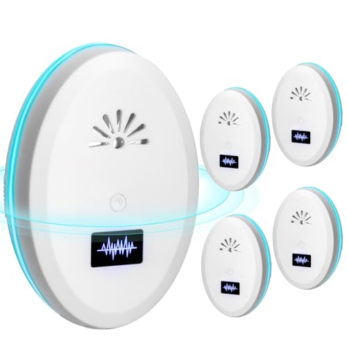 4-Pack Pest Repellers Plug-In Mice Rat Spider & Insect Repellent for Indoor Use Rodent & Bug Deterrent for Home or Apartment Chemical-Free Pest Control Solution