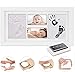 GSSUCCESS MAGNIFIQUE KIT EMPREINTE PIEDS ET MAINS BEBE,souvenir bebe cadre déco blanc Encre non toxique,Deco en bois Verre acrylique sûr,Fabuleux cadeau pour bebe, idéal pour liste de naissance