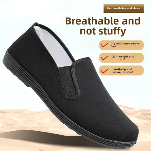 Beijing Men's Casual Comfortable Fabric Shoes Non-Slip Wear-Resistant Work Shoes Black Dirt-Resistant Rubber Outsole2