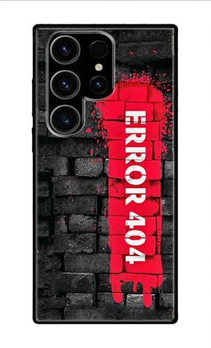 Image of Metal TPU Printed Back Cover for Samsung Galaxy S24 Ultra 5G (Error 404) 360 Degree Protection | Camera Protection -25092024(AR)