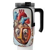 WANLON Human Anatomy Heart Chart Versatile borsa sportiva accessorio bottiglia – ideale per passeggiate, escursionismo, yoga, palestra – resistenza all'acqua e antiurto, Nero , S, Porta biglietti da