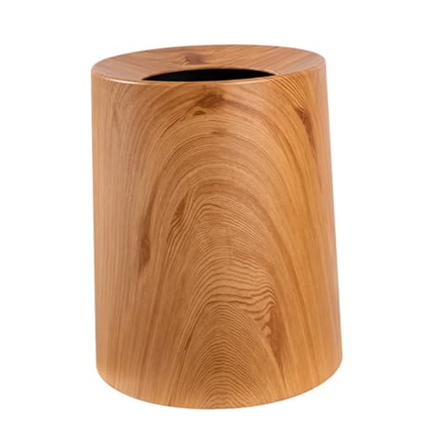 SAFIGLE Cubos Basura sin Tapa Diseño Madera Textura Oculto Contenedor Reciclaje Hogar Baño Cocina Oficina Ecológico Reutilizable Capacidad Práctica y Limpieza Fácil
