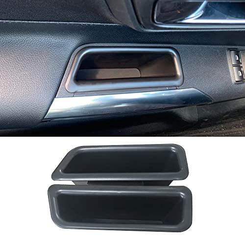 VESUL Front Row Door Grab Tray Storage Box Compatible with Ford Mustang 2015-2021 2022 Armrest Phone Container Door Organizer Grab Handle Tray ABS Tray Insert Glove Pallet