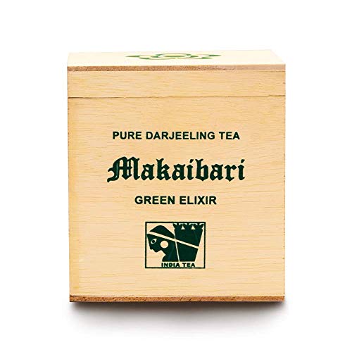 Image of Makaibari Darjeeling Green Elixir Chestlet - USDA Certified Premium Green Tea, Anti-Oxidants, Immunity Booster - 250 Gram