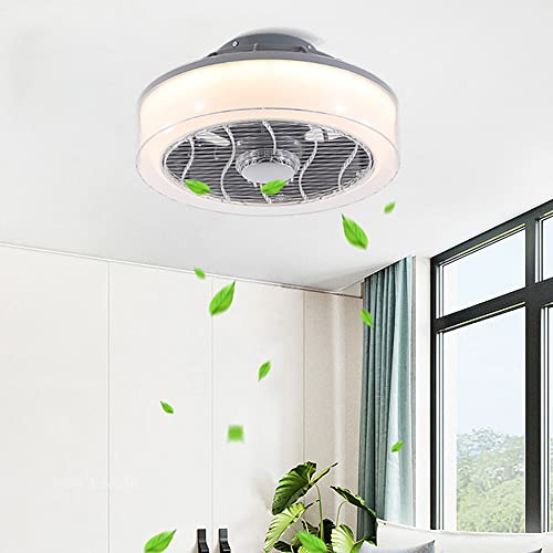 Ventilador de Techo de 15.8 Pulgadas con Luces empotradas, Regulable en 3 Colores y Varias velocidades, con Control Remoto para Dormitorio y Comedor.