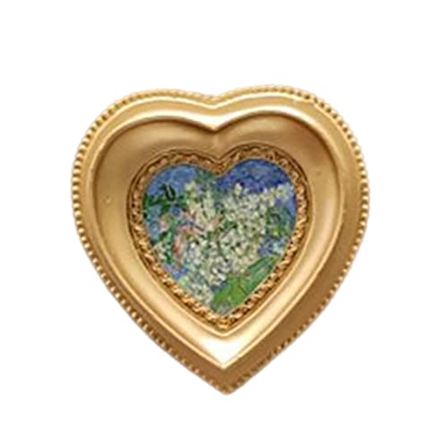 JDJUBOA Picture Frames,Pictures Elegant Wooden Frame for Displaying Photos on Tabletop or Wall, Round(Heart)