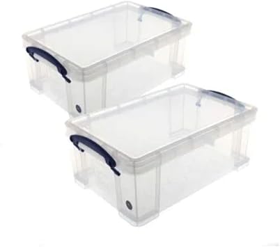 Really Useful Storage Box 9 Litre Pack of 2 - Color: Clear