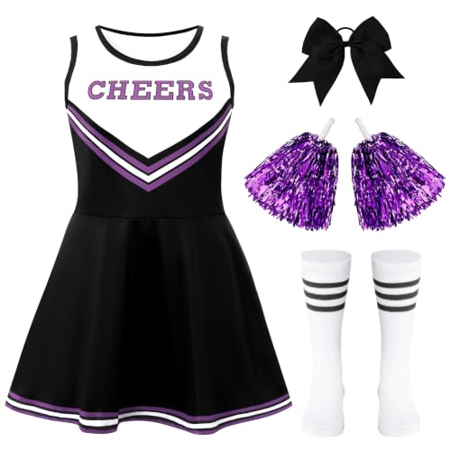 WooHand Cheerleader Costume for Women 4Pcs Cheerleader Outfit