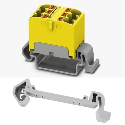 ECSiNG 4 Stück DIN-Schienenadapter PTFIX-NS35A 3274056, kompatibel mit NS 35, kann 2,5 mm² und 4 mm² Fixmodule aufnehmen