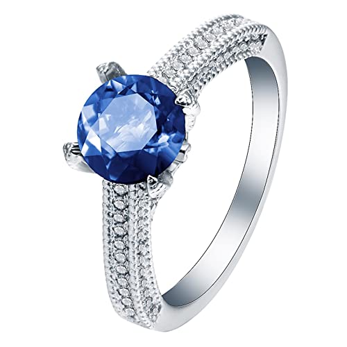 Bagues de fiançailles élégantes en zircon cubique et bijoux vintage