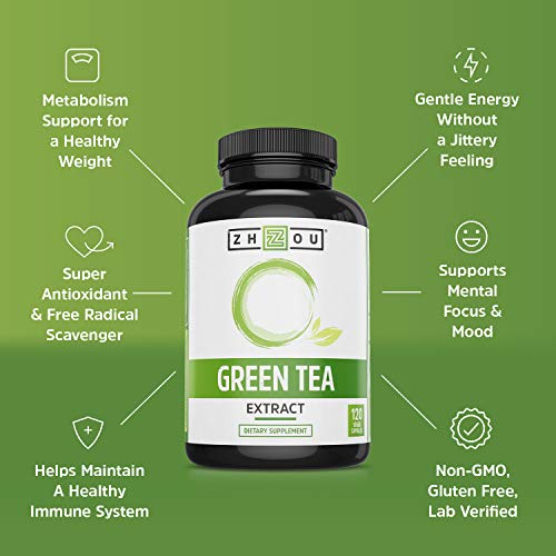 Zhou Green Tea Extract with EGCG Metabolism, Energy and Healthy Heart