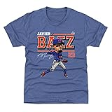 500 LEVEL Javier Baez Youth Shirt (Kids Shirt, 10-12Y Large, Tri Royal) - Javier Baez New York...