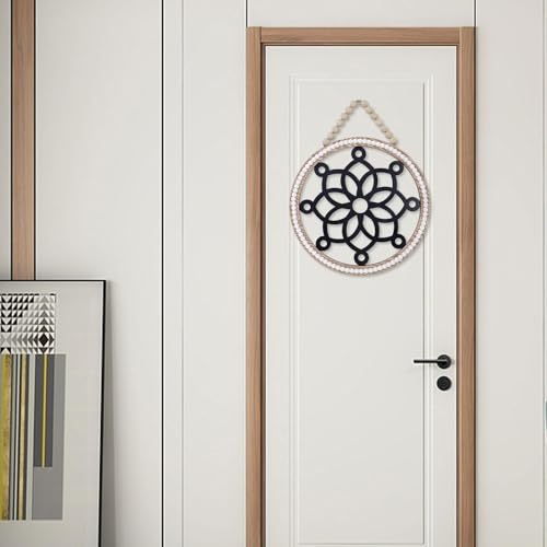 Décoration murale bohème rustique en bois rond ciselé