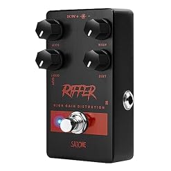 Satone S811 Riffer High Gain Distortion Electric Guitar Effect Pedal – High Gain Distortion Effect Preset Acoustic Metal Pedal with True Bypass - Les Beatles, Paul McCartney, John Lennon, RIngo Starr, George Harrison