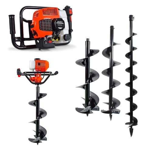 mototrivella a scoppio 62/65cc con set di punte (65cc + 3 punte da 100/150/200mm)