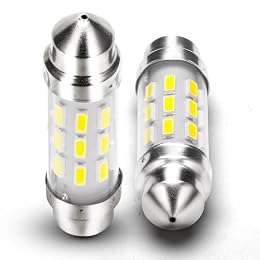 41mm/1.6" 214-2 RV Refrigerator Light Bulb DC12V White Festoon Bulb, 2 Pack