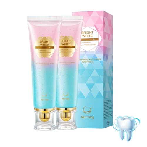 Sikweny 3 Piezas Pasta Dientes Blanqueante Pasta Dental Blanqueadora Niacinamida Suave para Encías Sensibles Eliminación Manchas Dentales Aliento Fresco Protege Esmalte Fortalece Limpieza Suave Eficaz